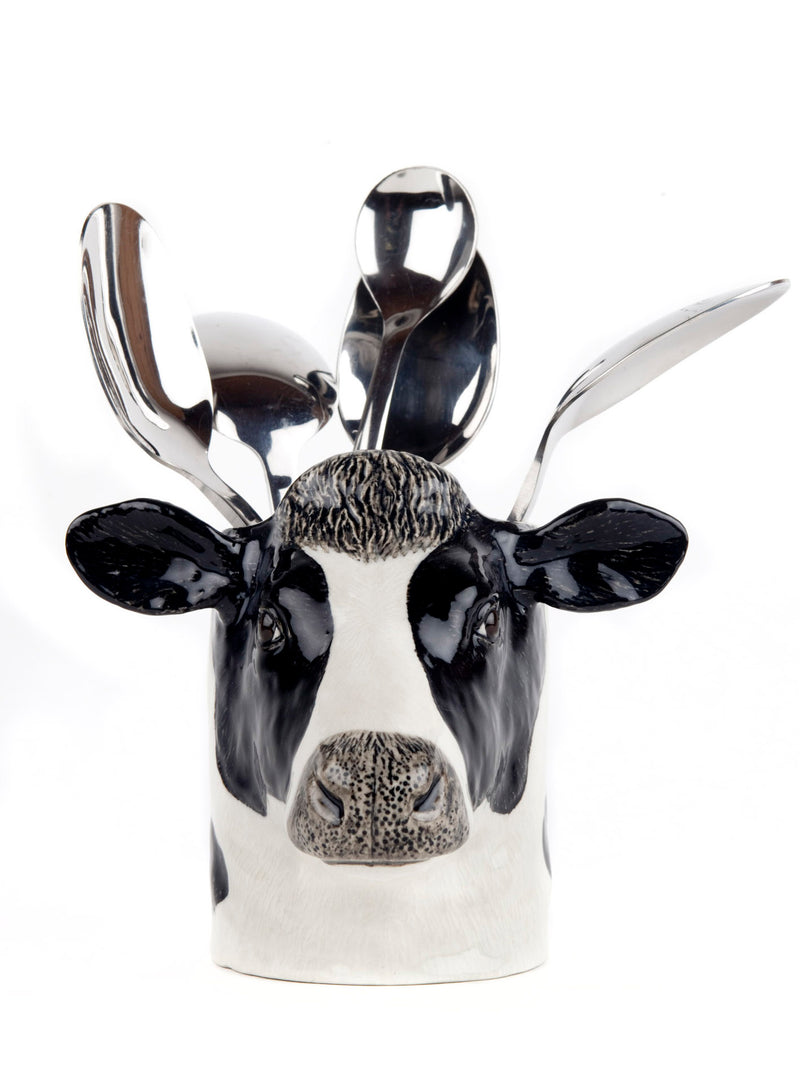 Friesian cow pencil pot