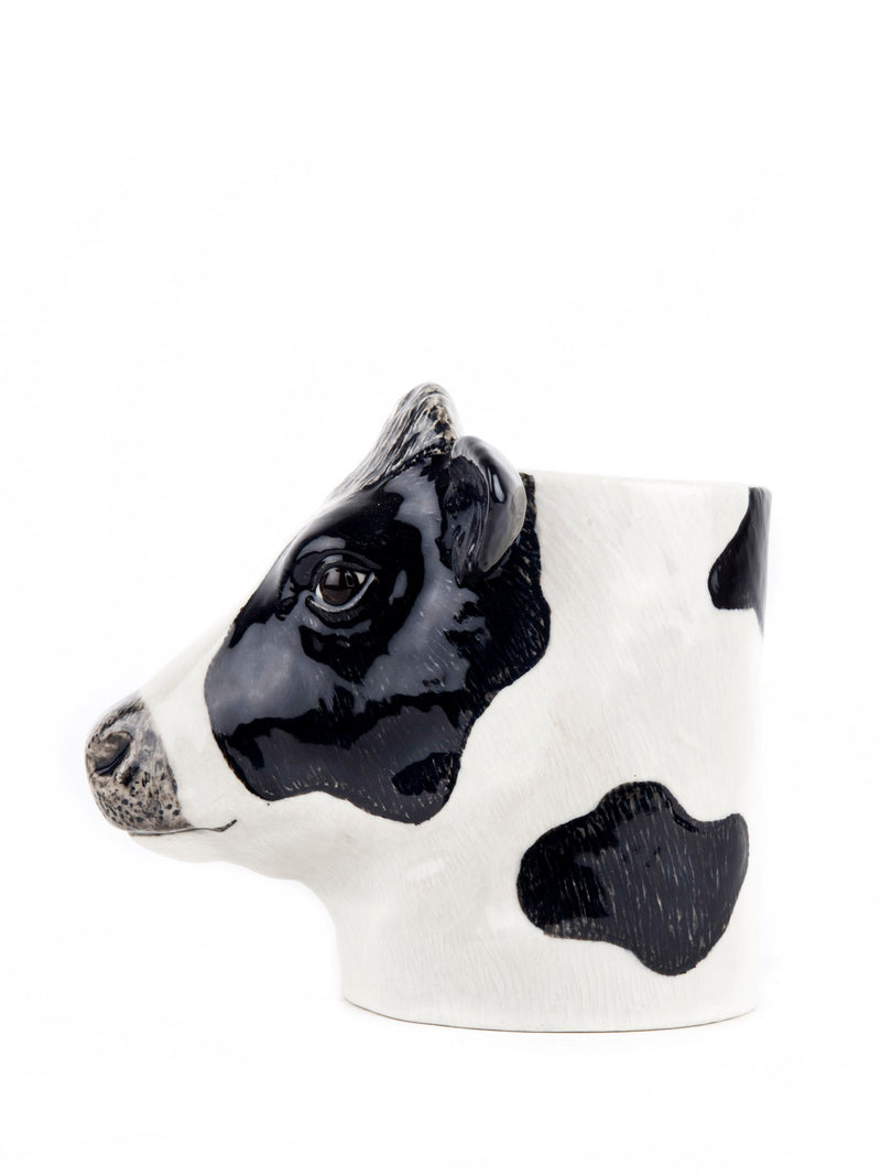 Friesian cow pencil pot