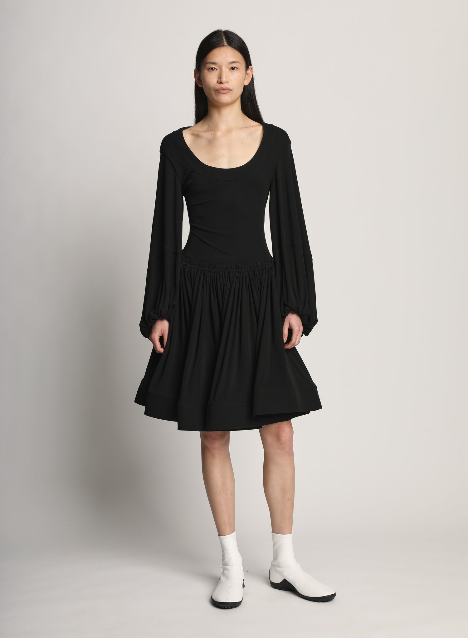 Viscose Crepe Jersey Dress, black