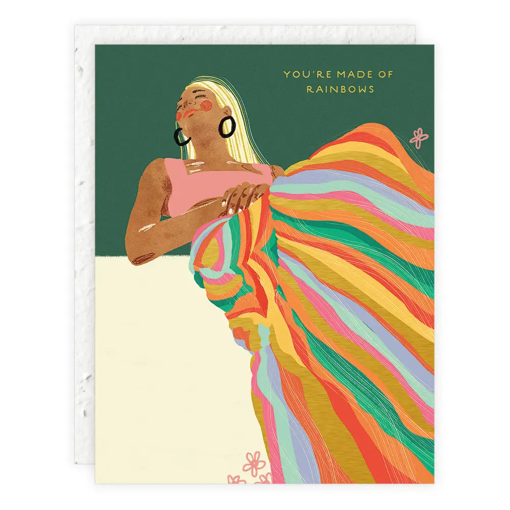 Made of Rainbows, birthday card with plantable envelope