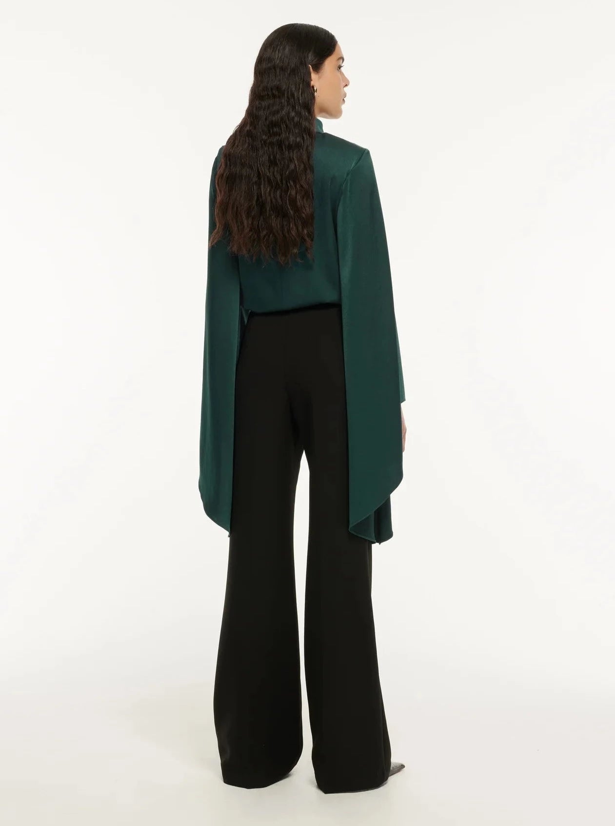 Stretch cady trouser, black