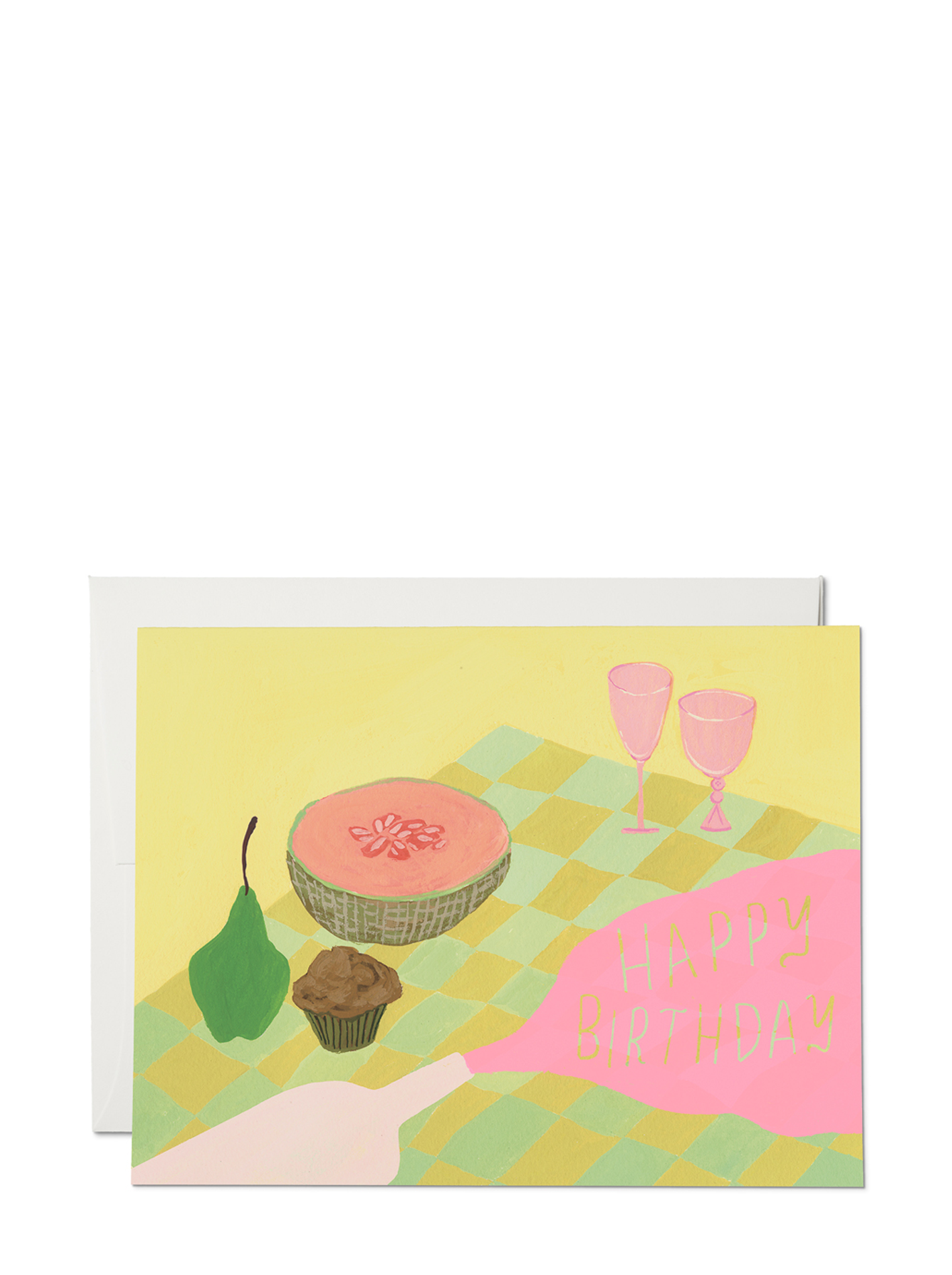 Spilled Wine Birthday Card