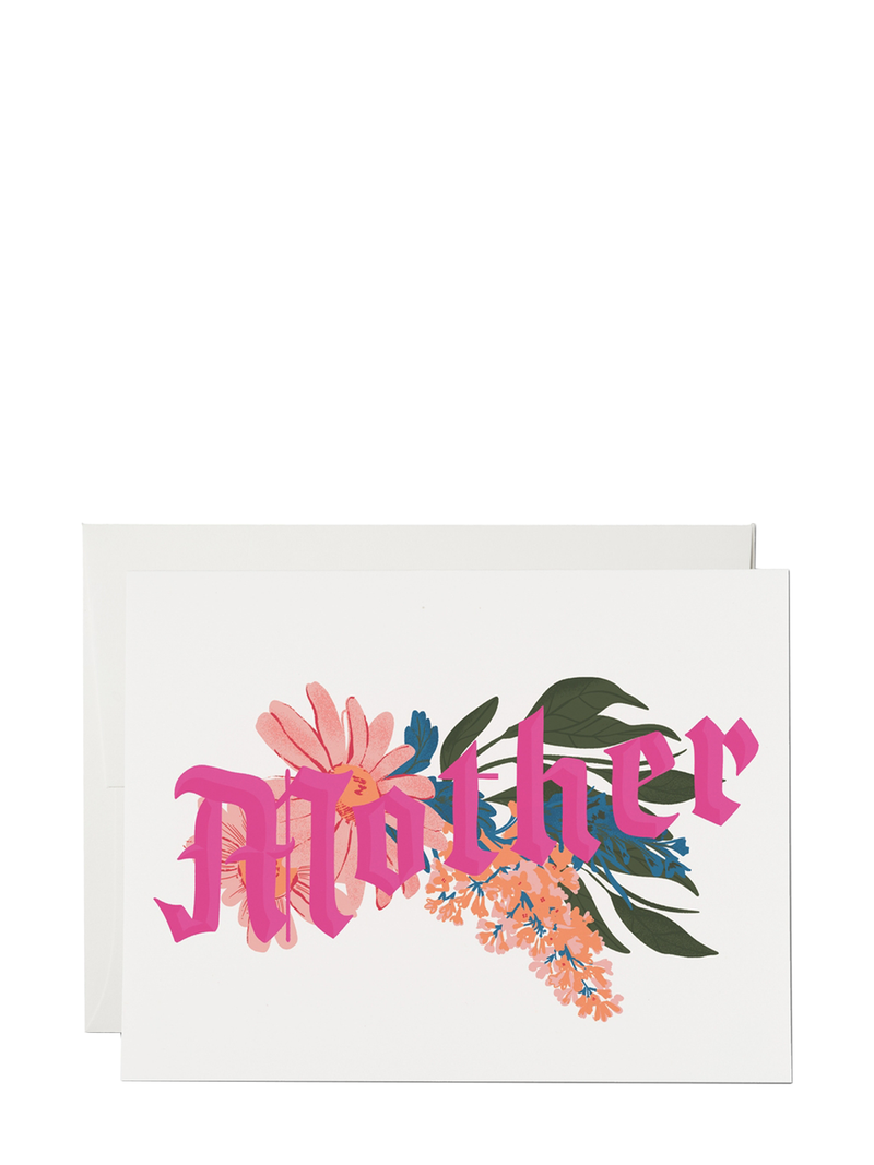 Gothic Textura Mother, Mother's Day card