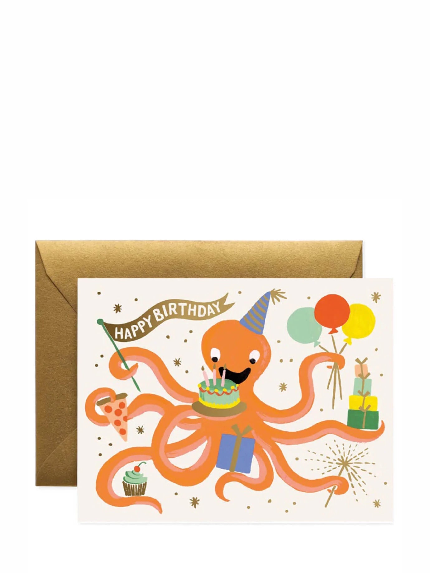 Octopus Birthday card