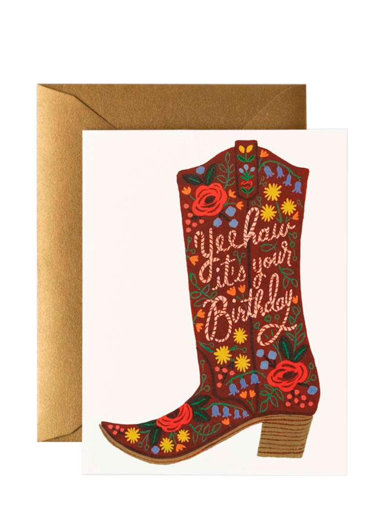 Birthday boot birthday card