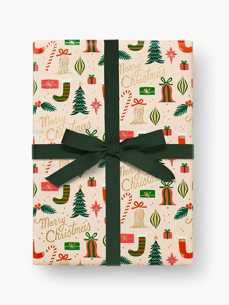 'Deck the Halls' gift wrap roll (2,44m) no
