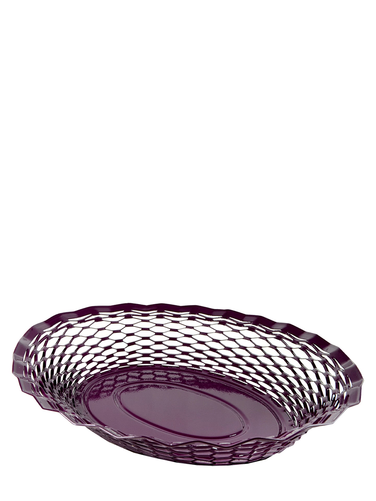 Metal bread basket, Large oval, Prune