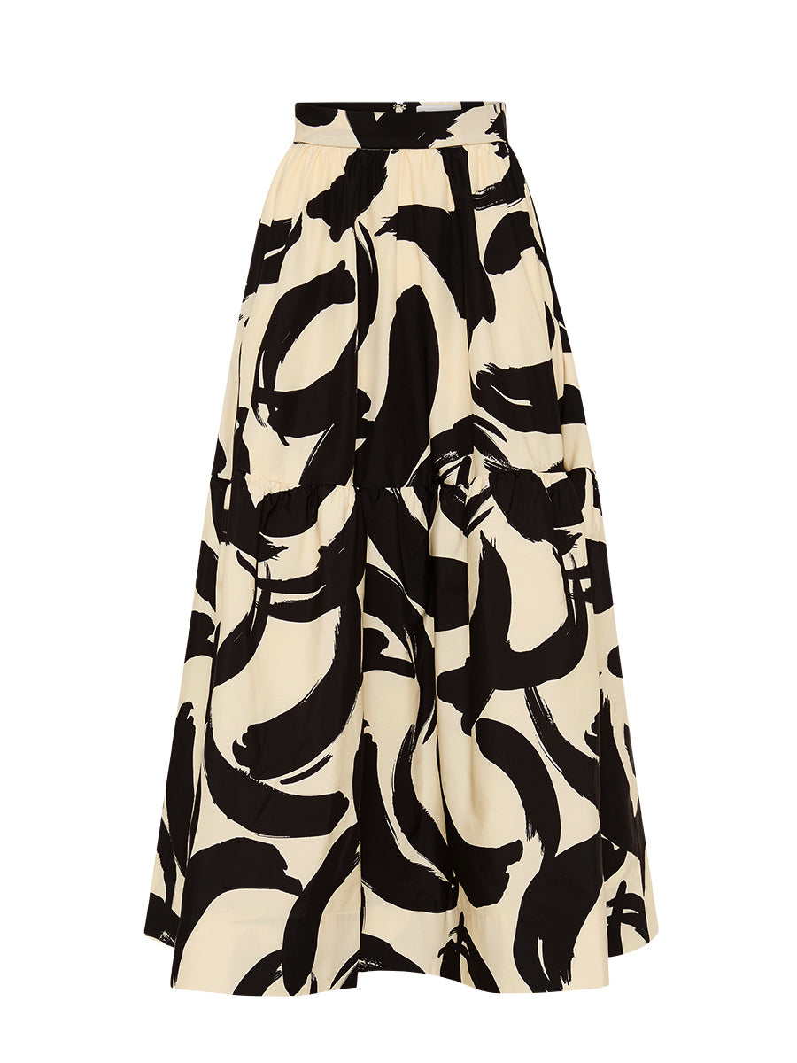 Pompidou Midi Skirt, Print