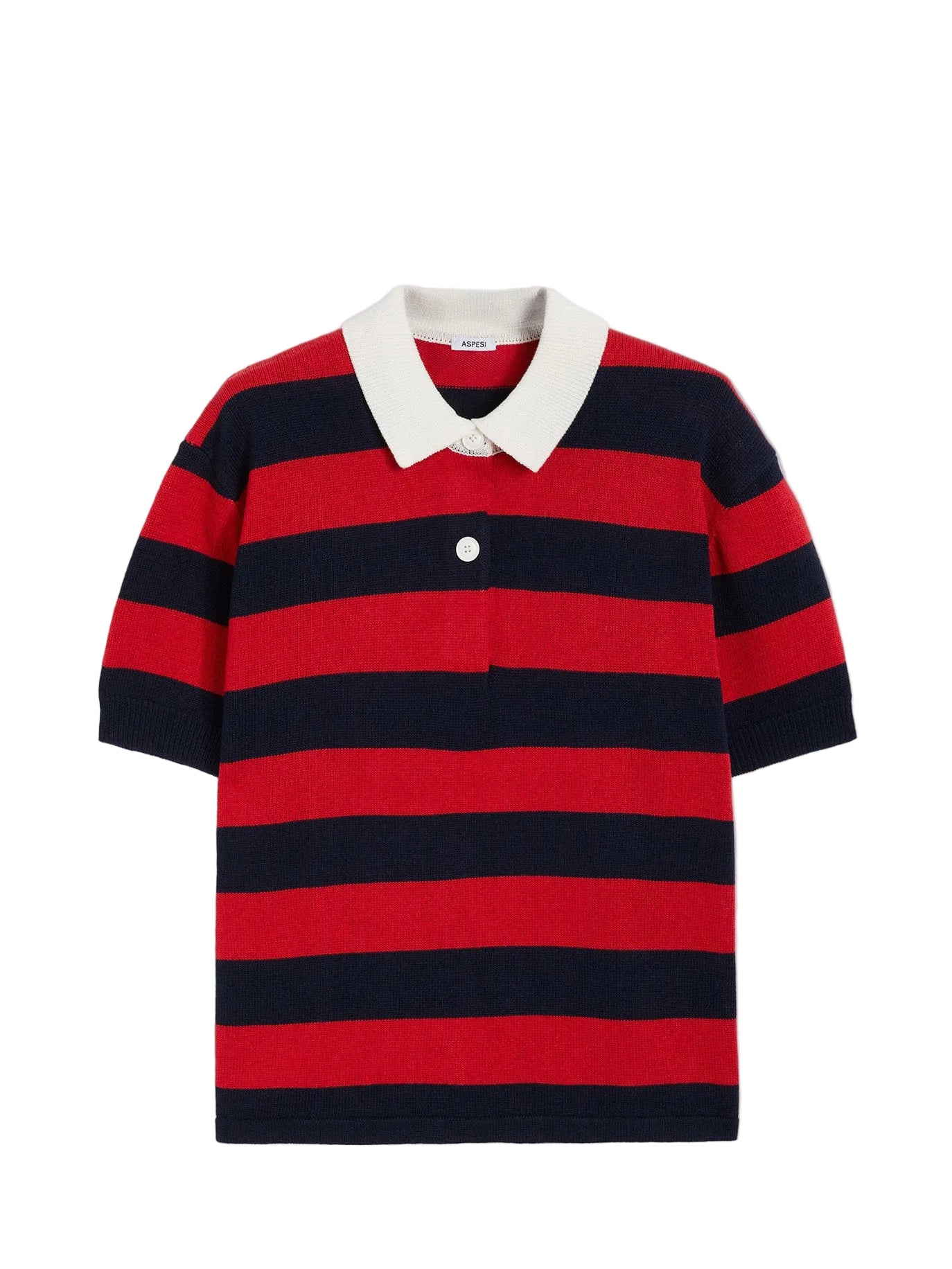 Short Sleeve Stripe Cotton Polo Shirt
