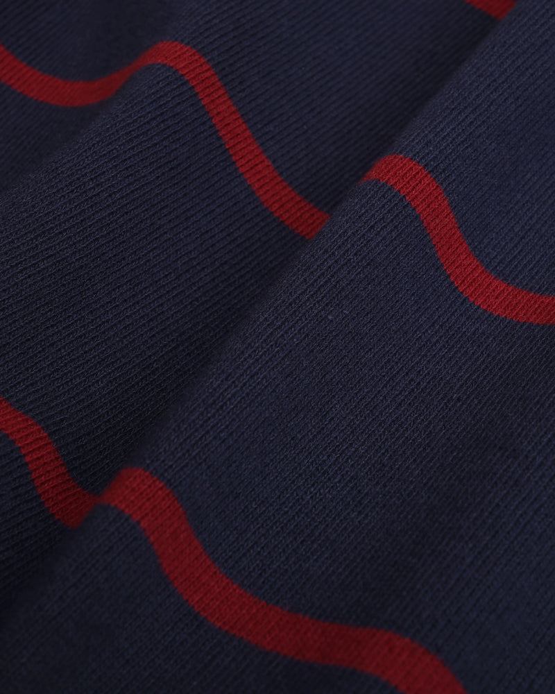 Serif logo rugby polo, navy-merlot