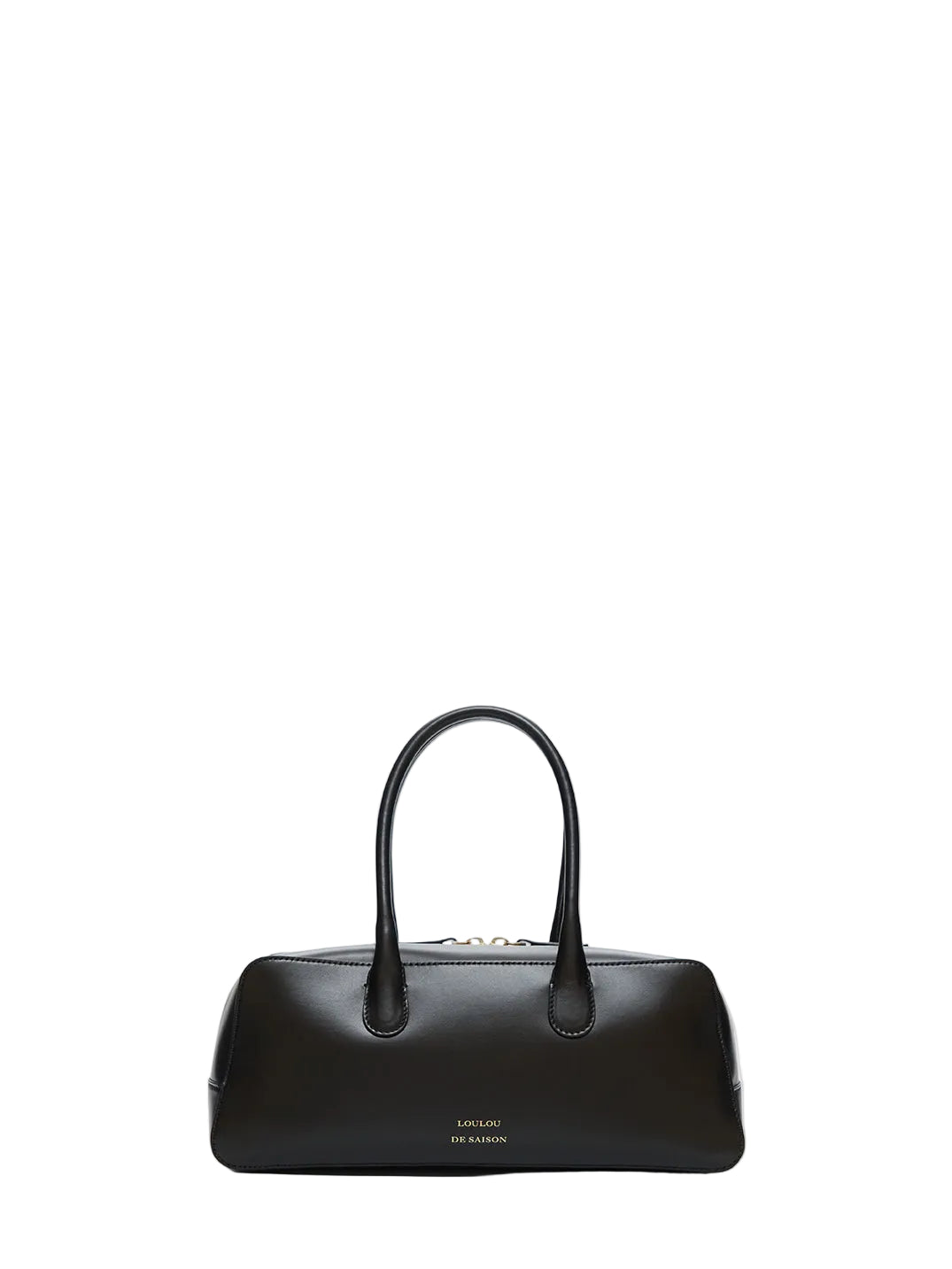 Seth calf leather rectangular handbag, black