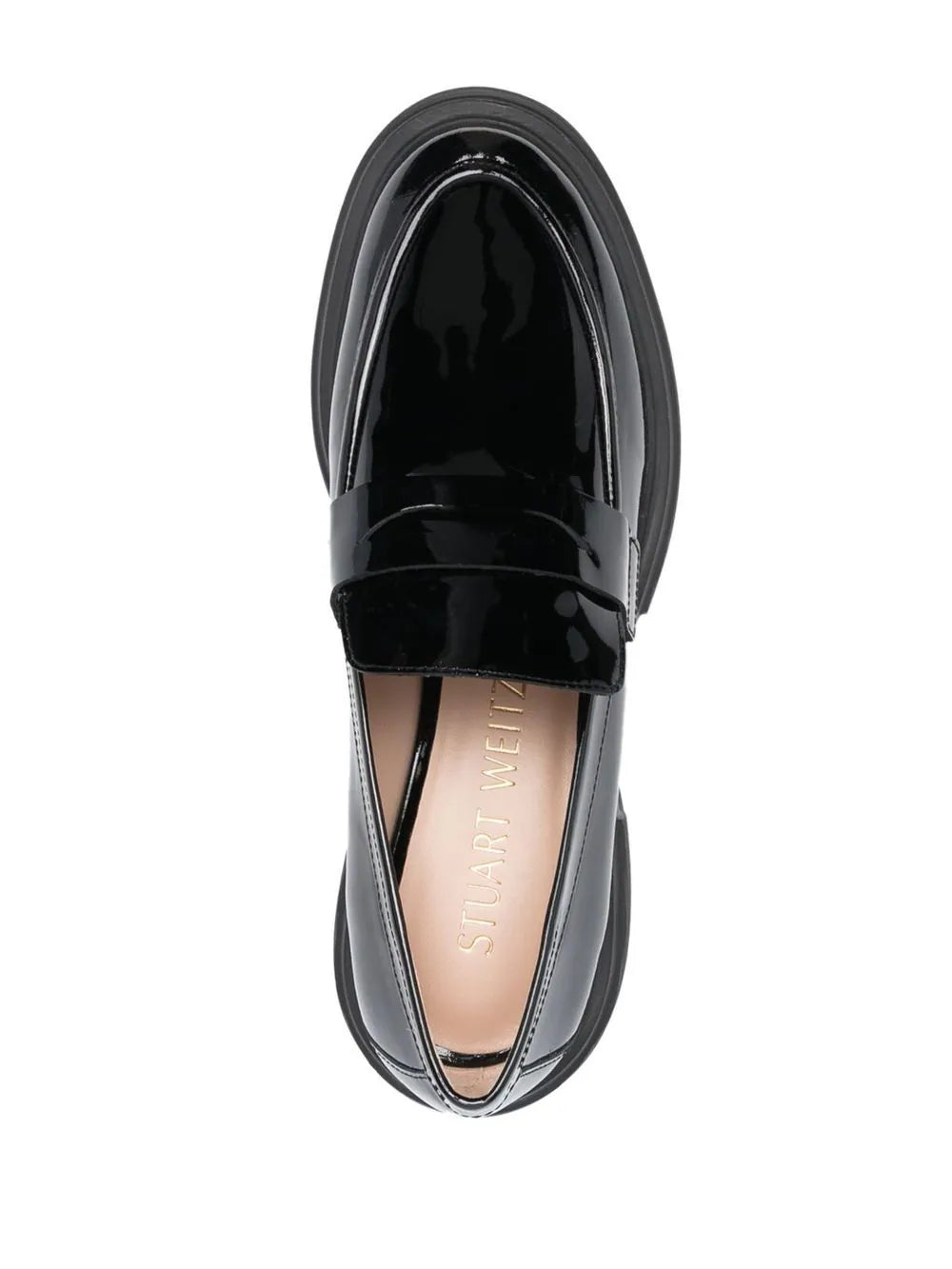 SOHO patent-leather loafers, black