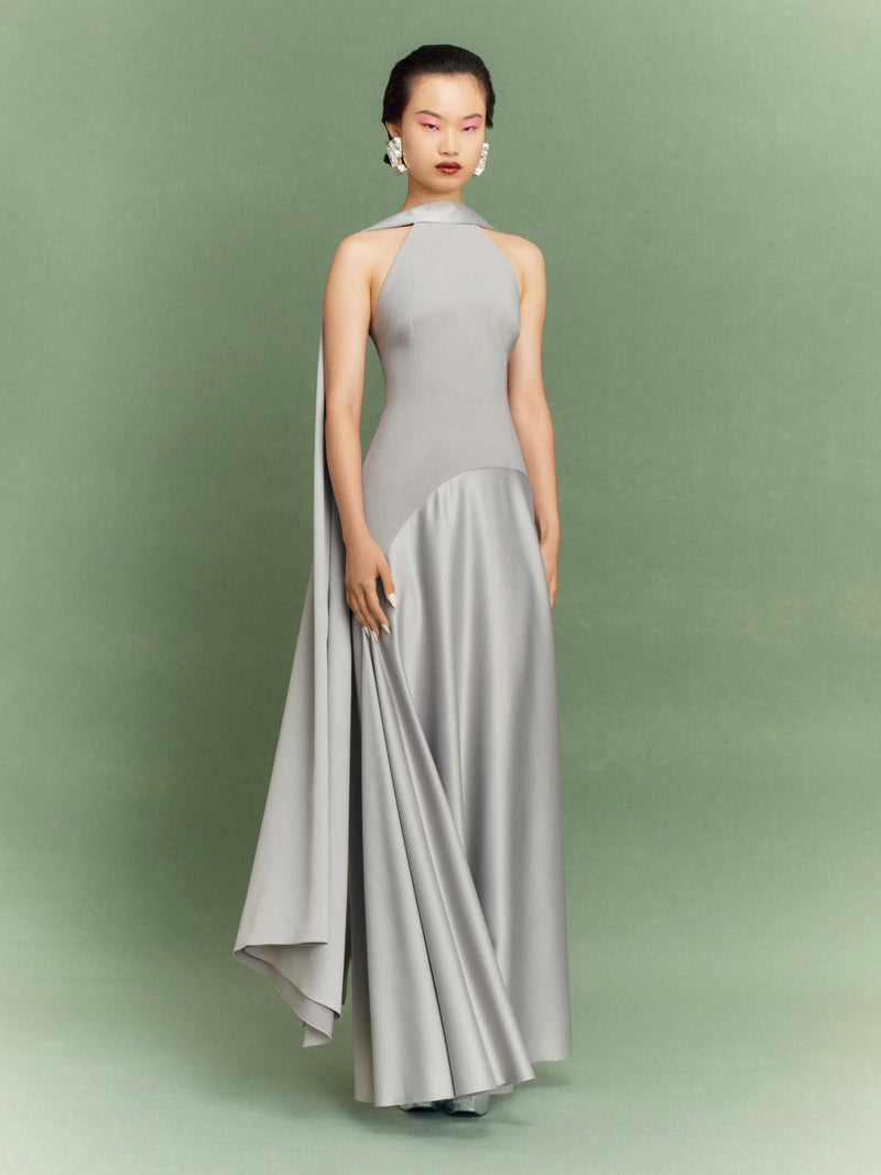 Cece maxi dress, silver