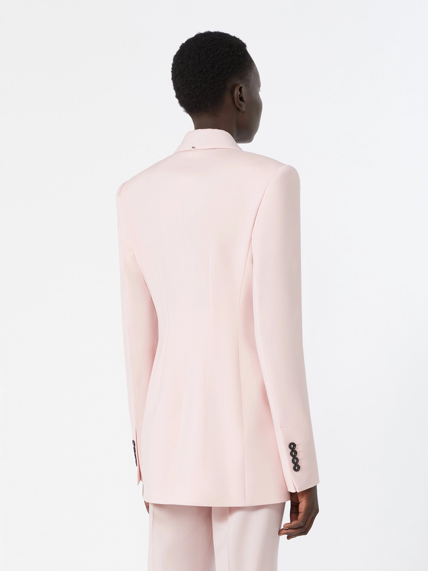 Adamo double-breasted wool blazer, antique rose