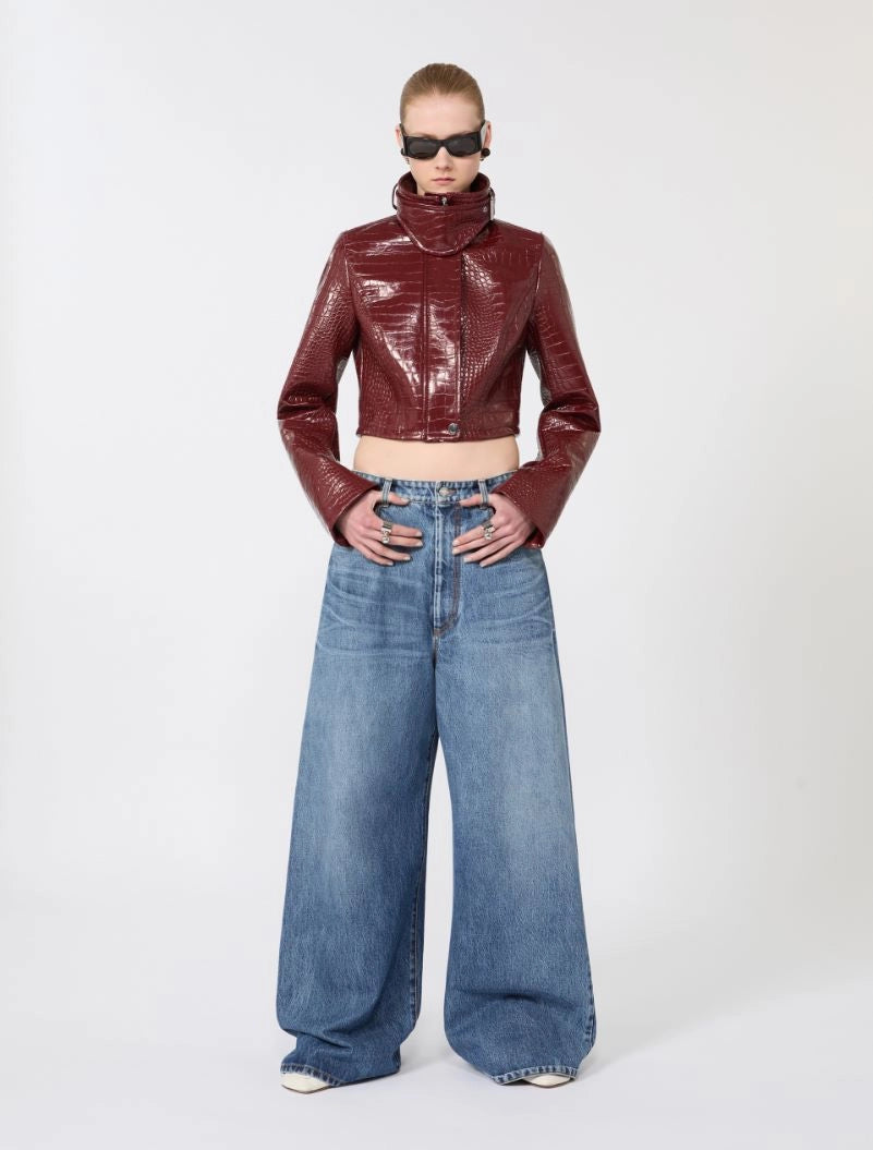 Dangri oversized low-waist jeans, midnight blue