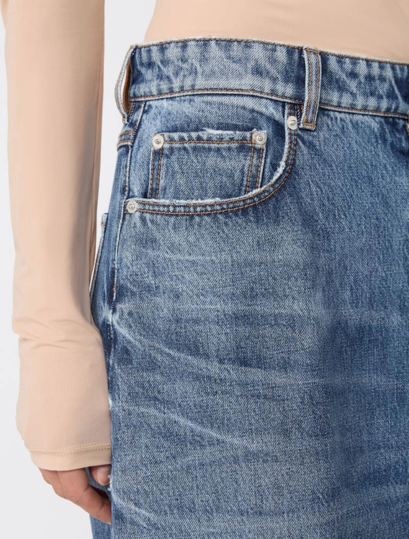 Dangri oversized low-waist jeans, midnight blue