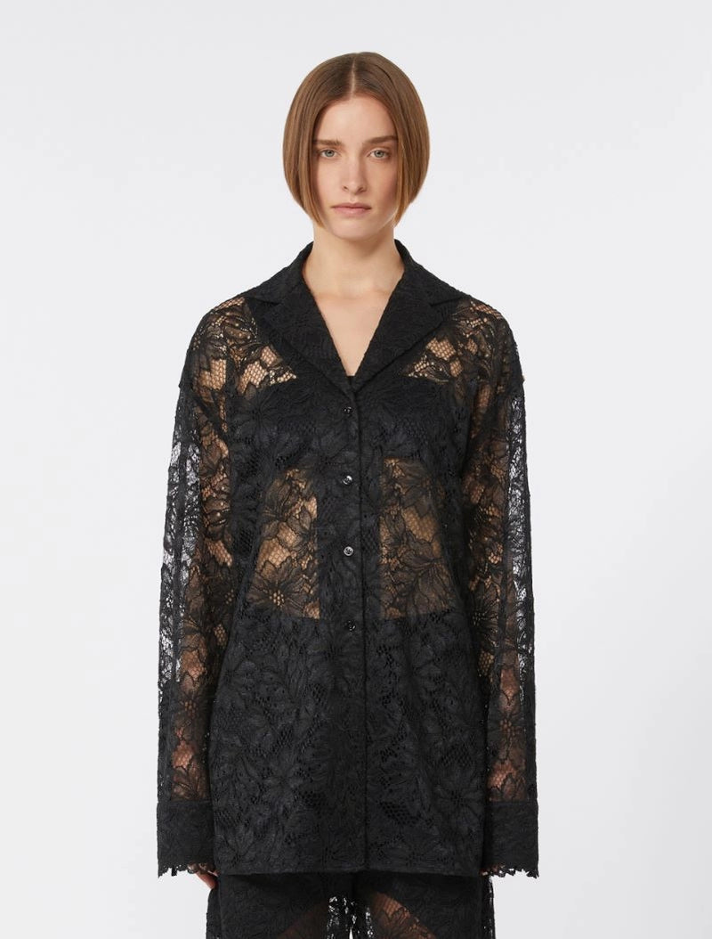 Cachi lace floral jacket, black