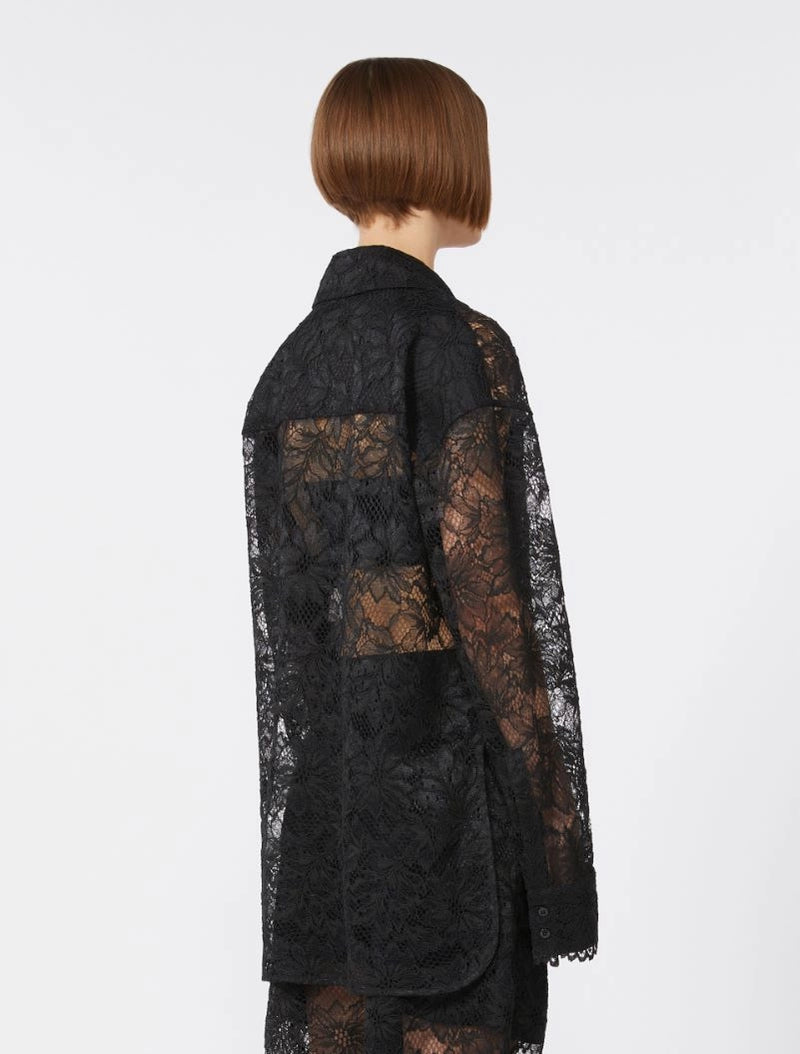 Cachi lace floral jacket, black