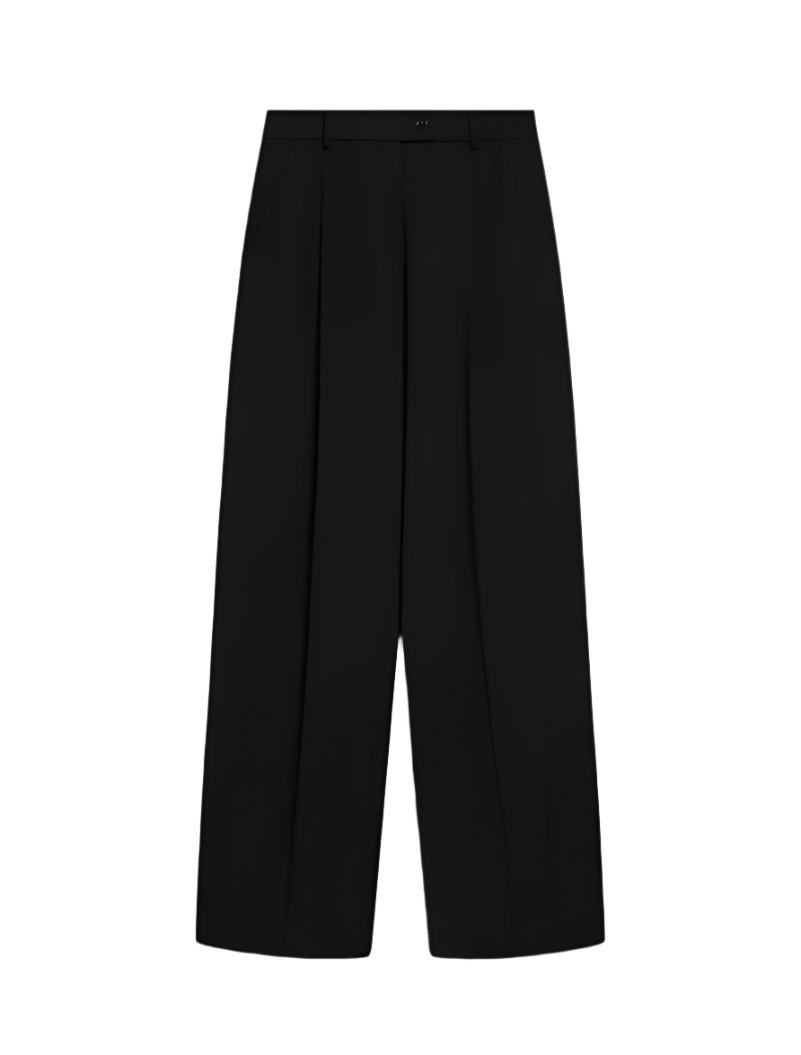 Vela wool trousers, black