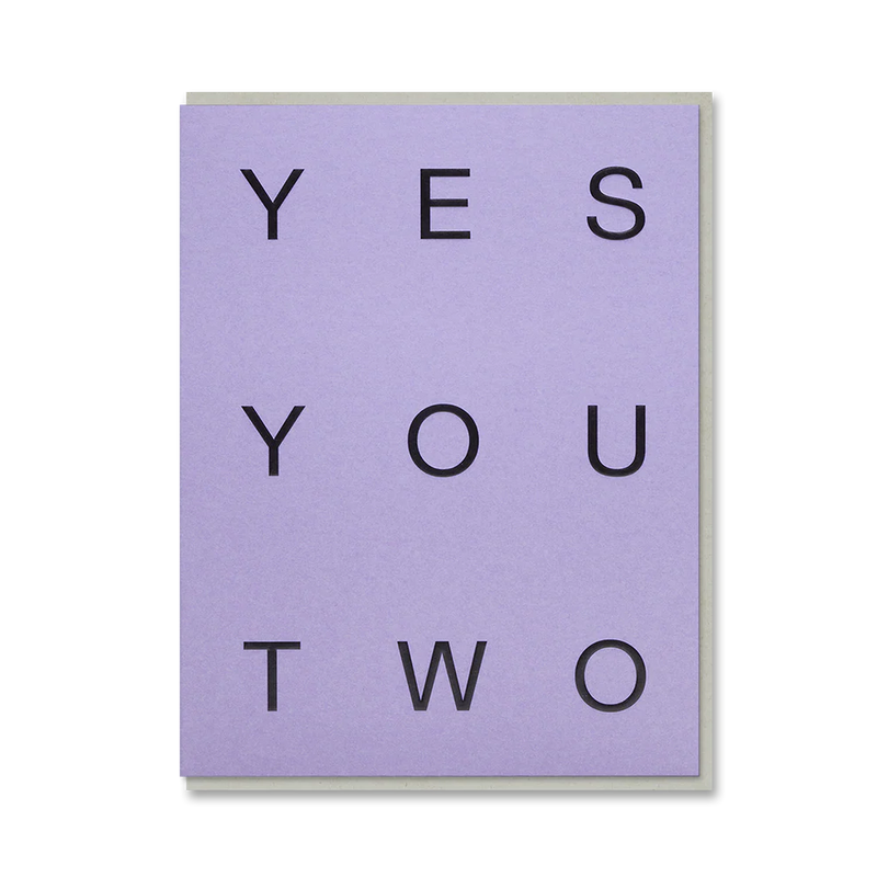 Yes You Two, wedding/engagement card