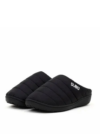 Subu classic puffer slippers, black