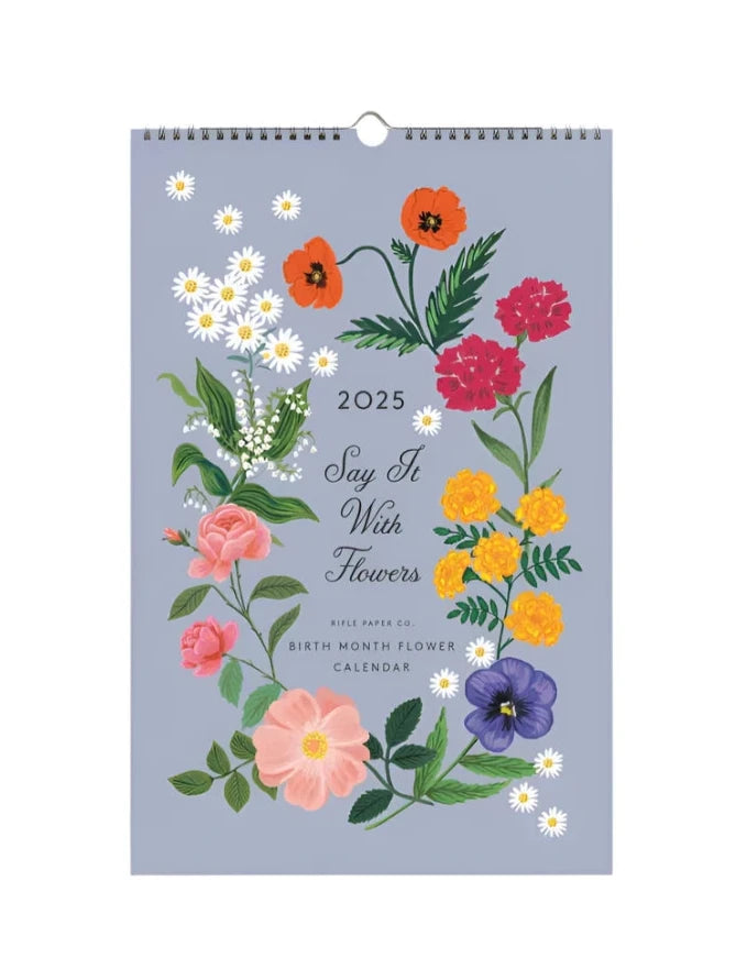 Say It with Flowers 2025 Wall Calendar