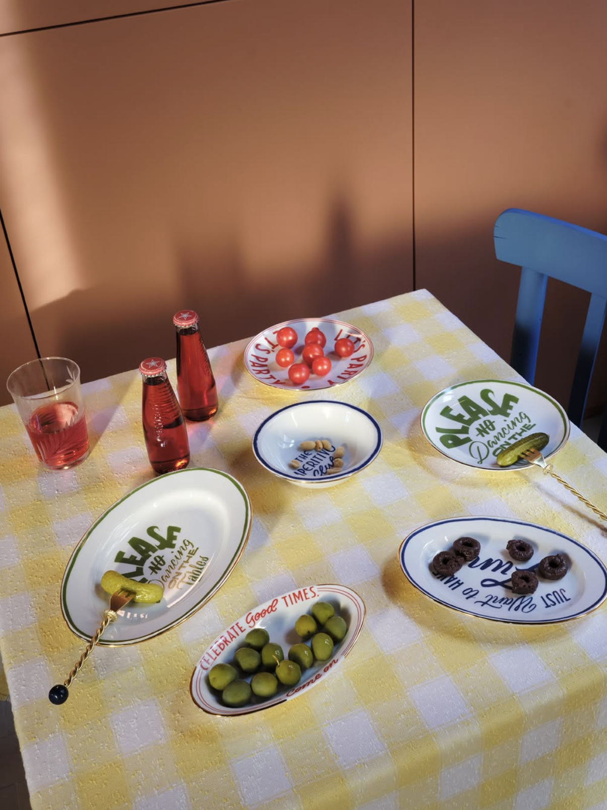 No dancing on the tables oval dish