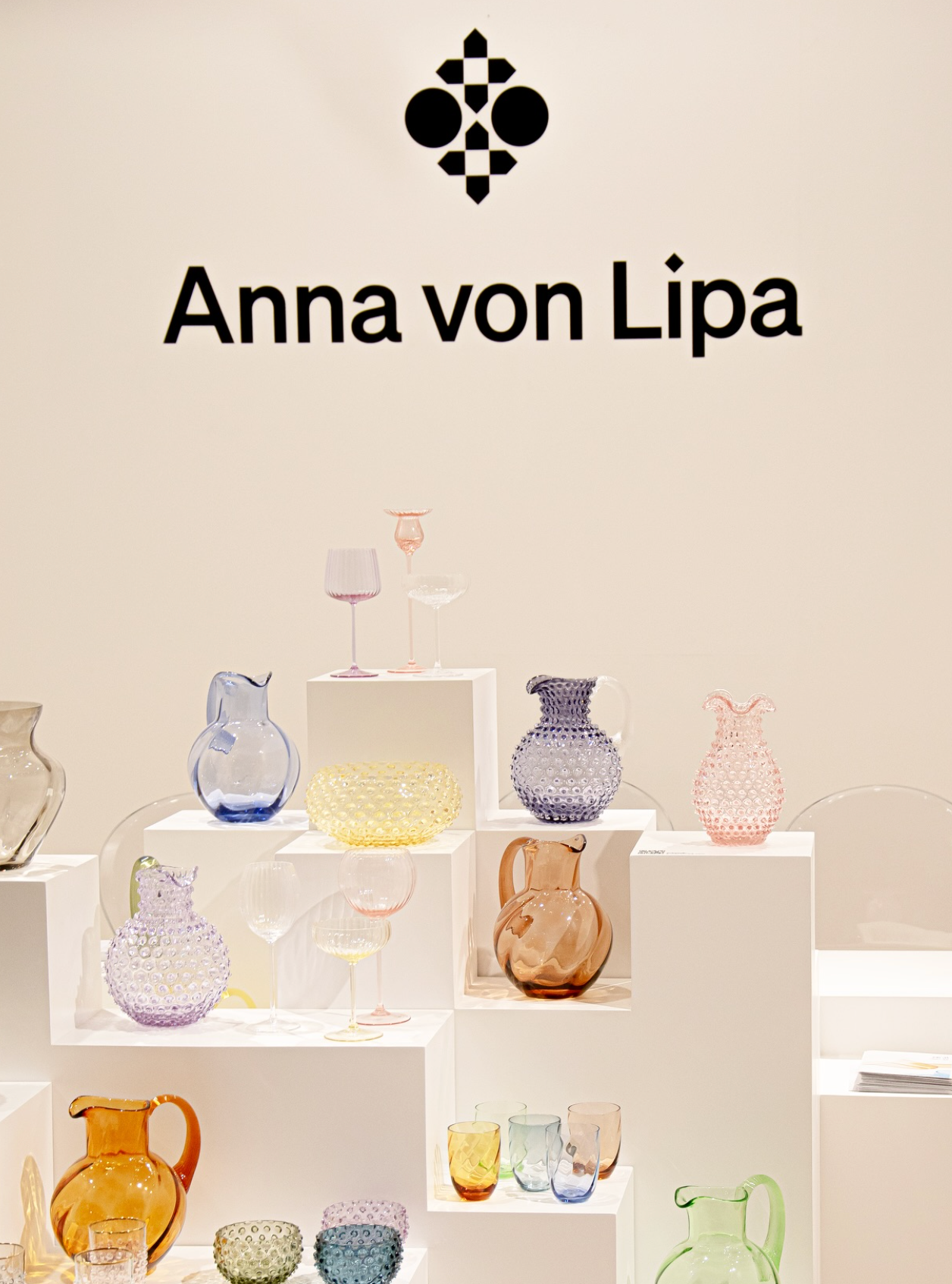 Hobnail glass bowl, rose pink (11,5 cm)