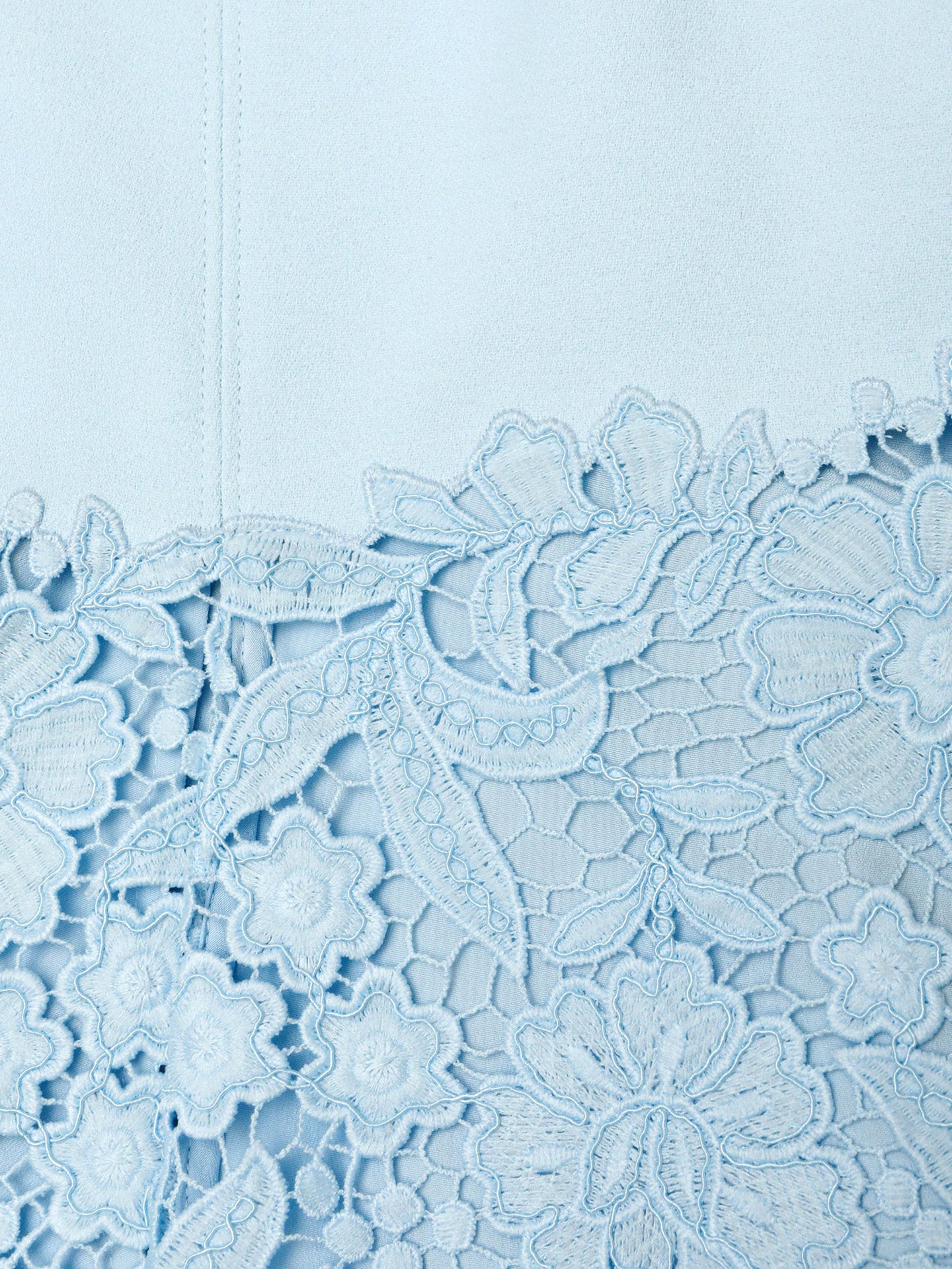 Blue crepe lace mini dress, blue