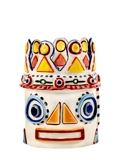 Hand-painted King vase 02, Sicily by Ottolenghi
