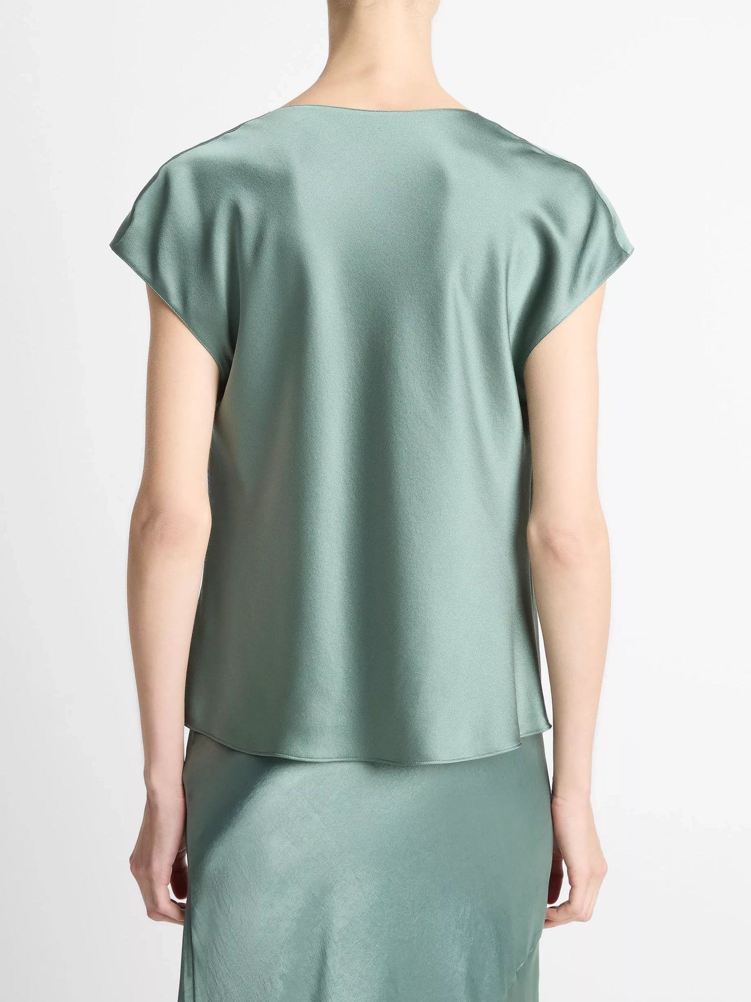 Cowl Neck Blouse, Green