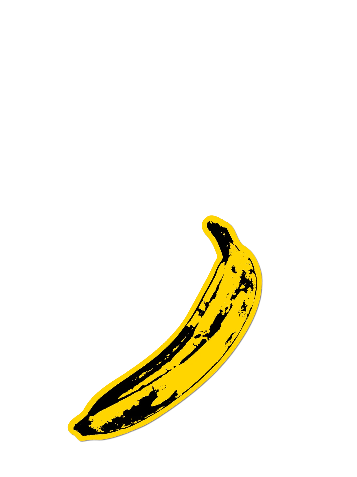Big Banana by Andy Warhol die cut sticker