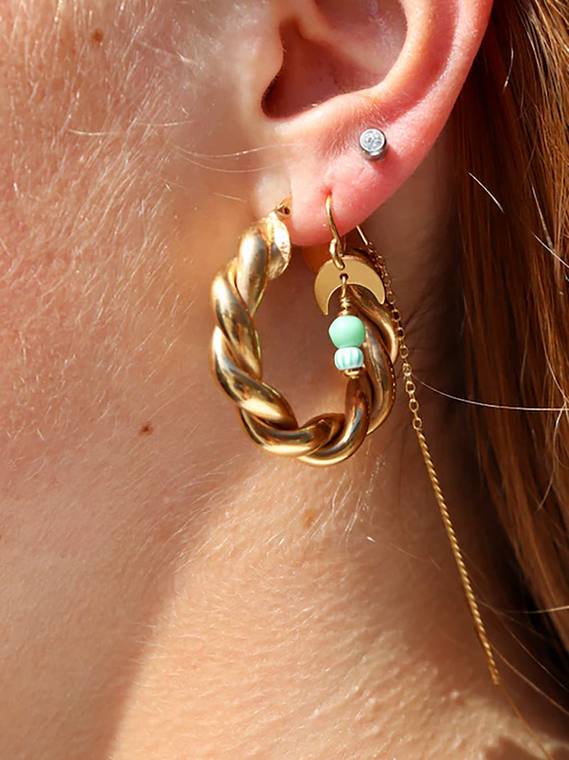 Lara polished hoops, silver or gold