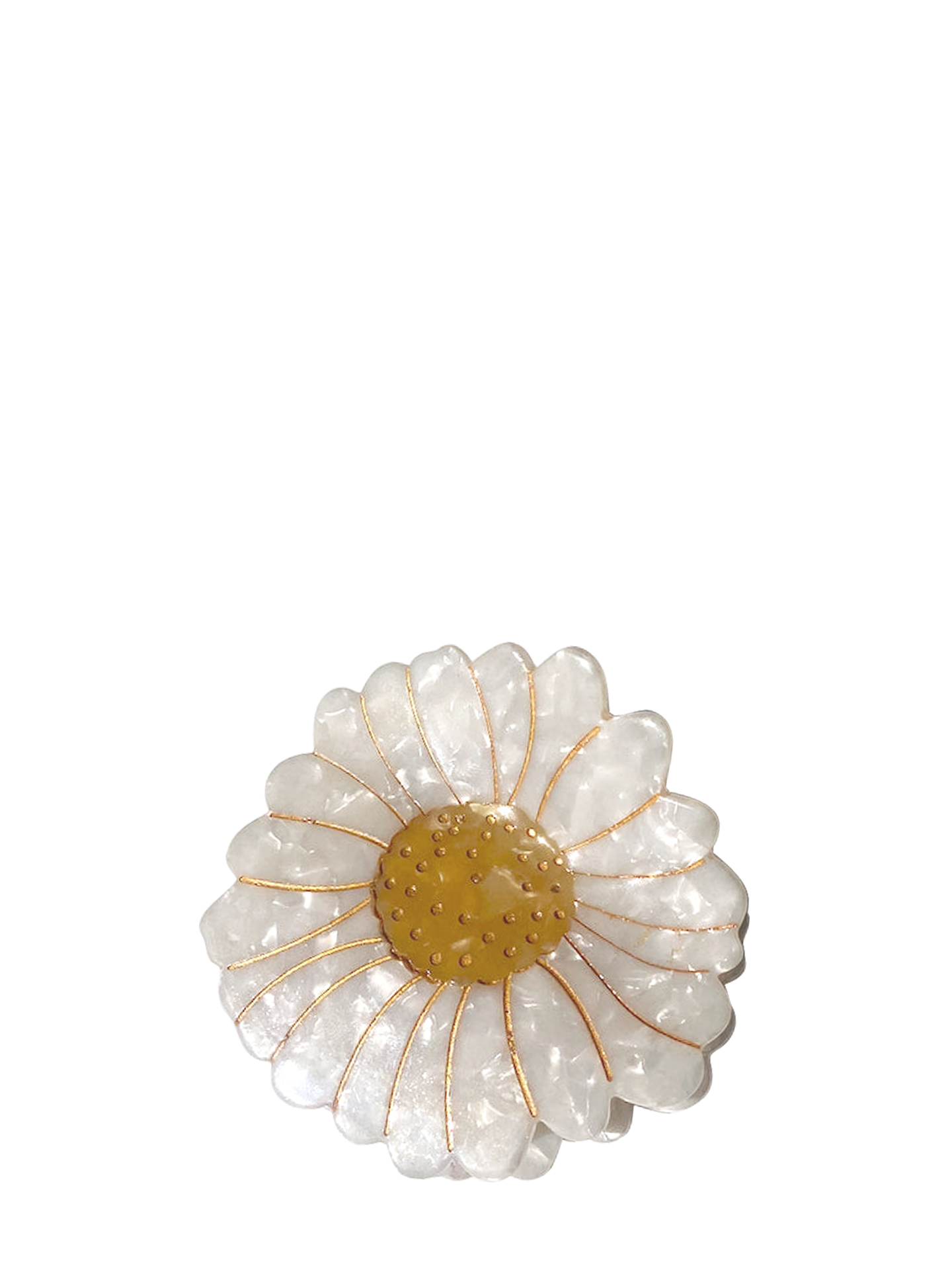 Daisy Flower Claw Hair Clip (April Birth Flower)