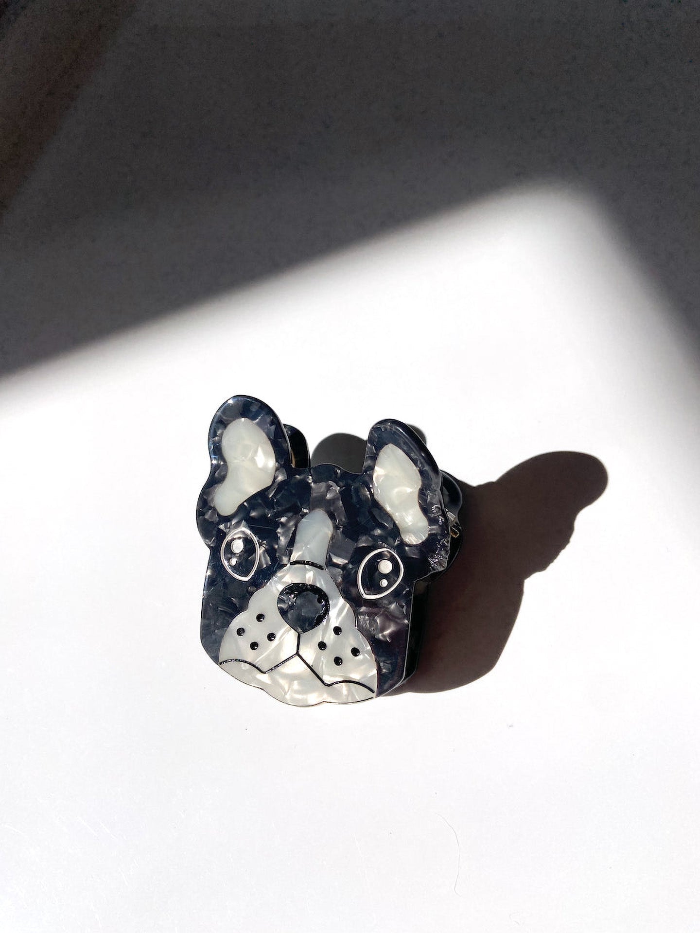 Frenchie Dog Claw Hair Clip