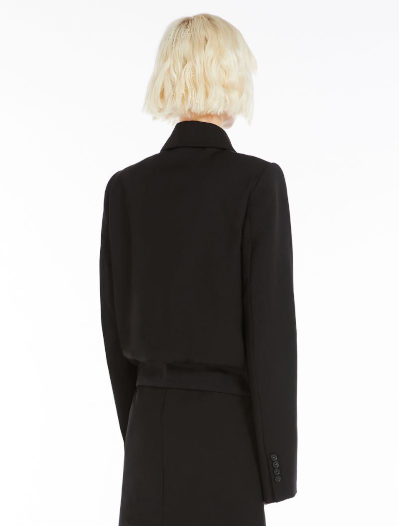 Plava zipped wool jacket, black