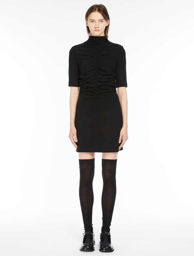 Donata jersey dress, black