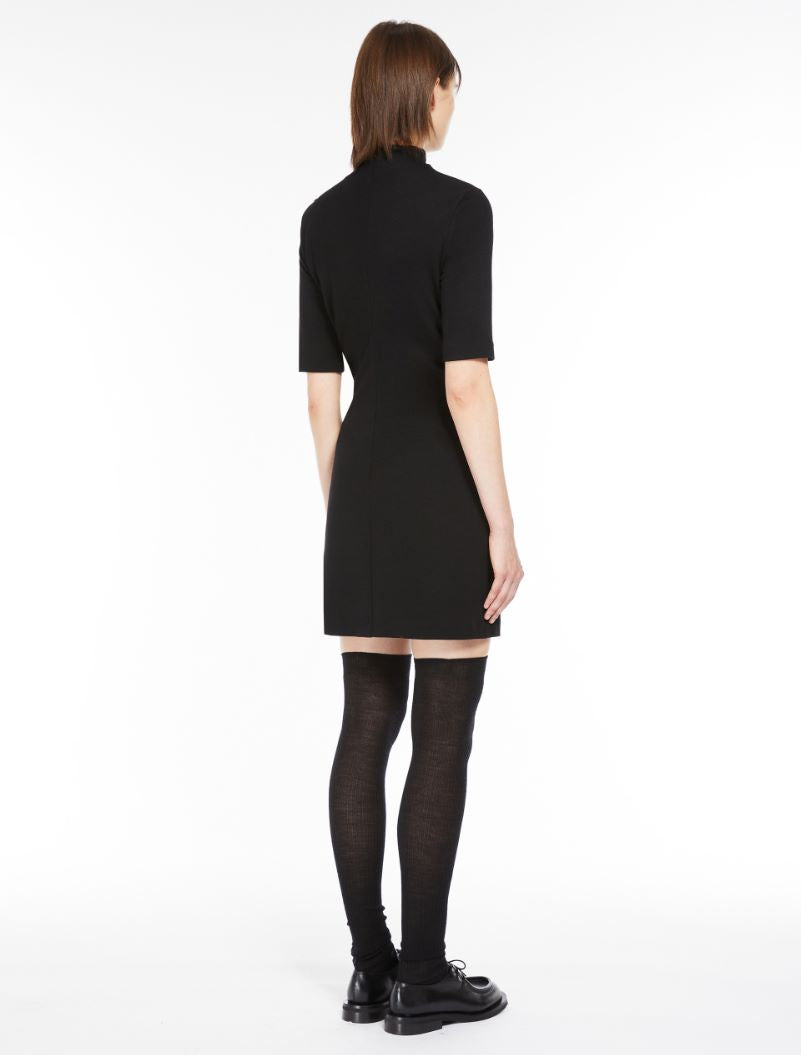 Donata jersey dress, black