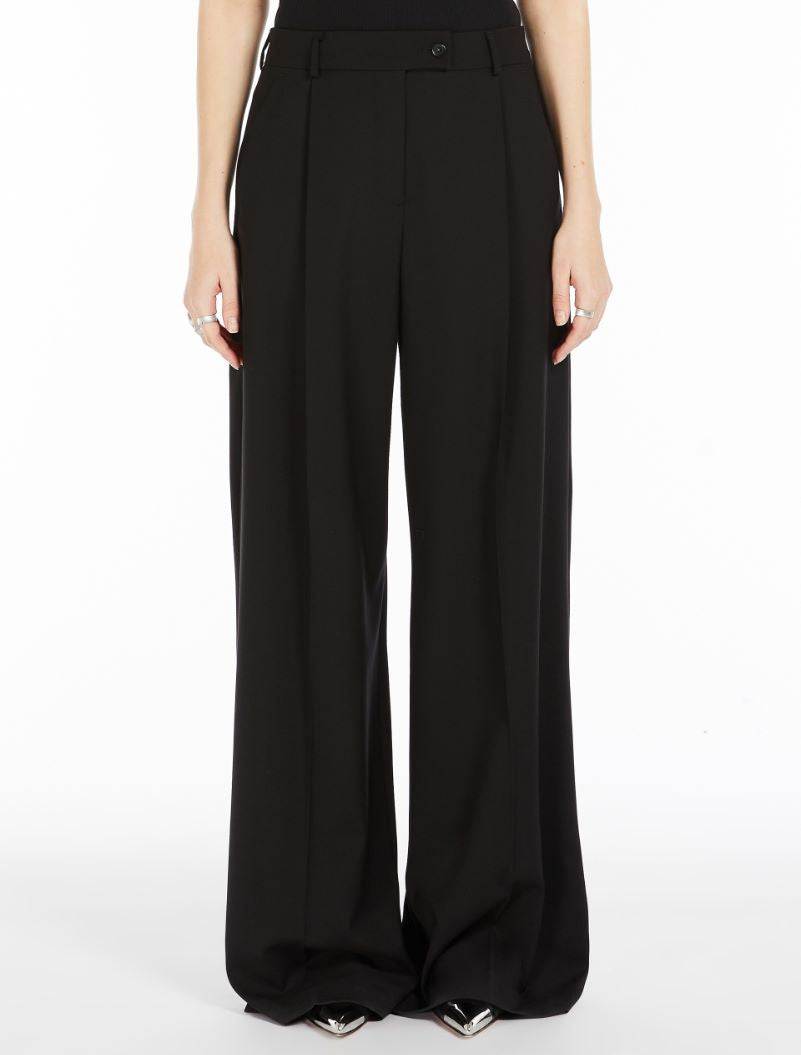 Vela wool trousers, black