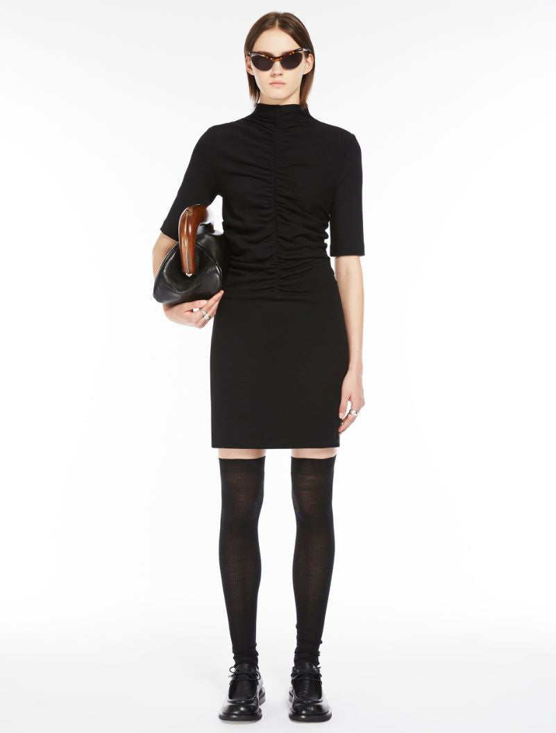 Donata jersey dress, black