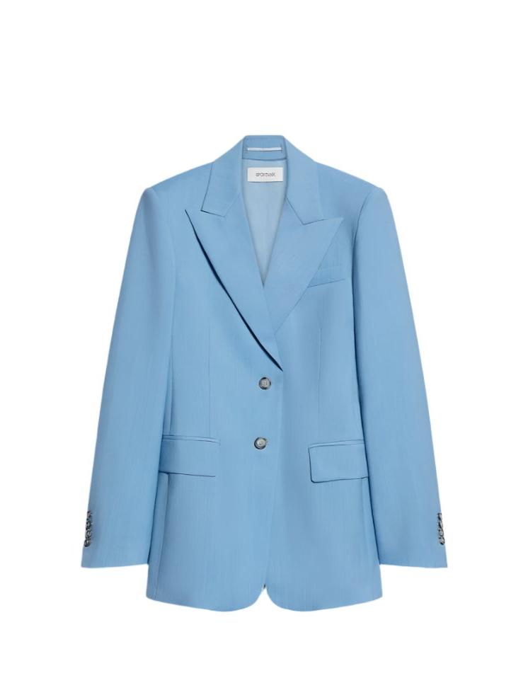 Benares wool blazer, sky blue