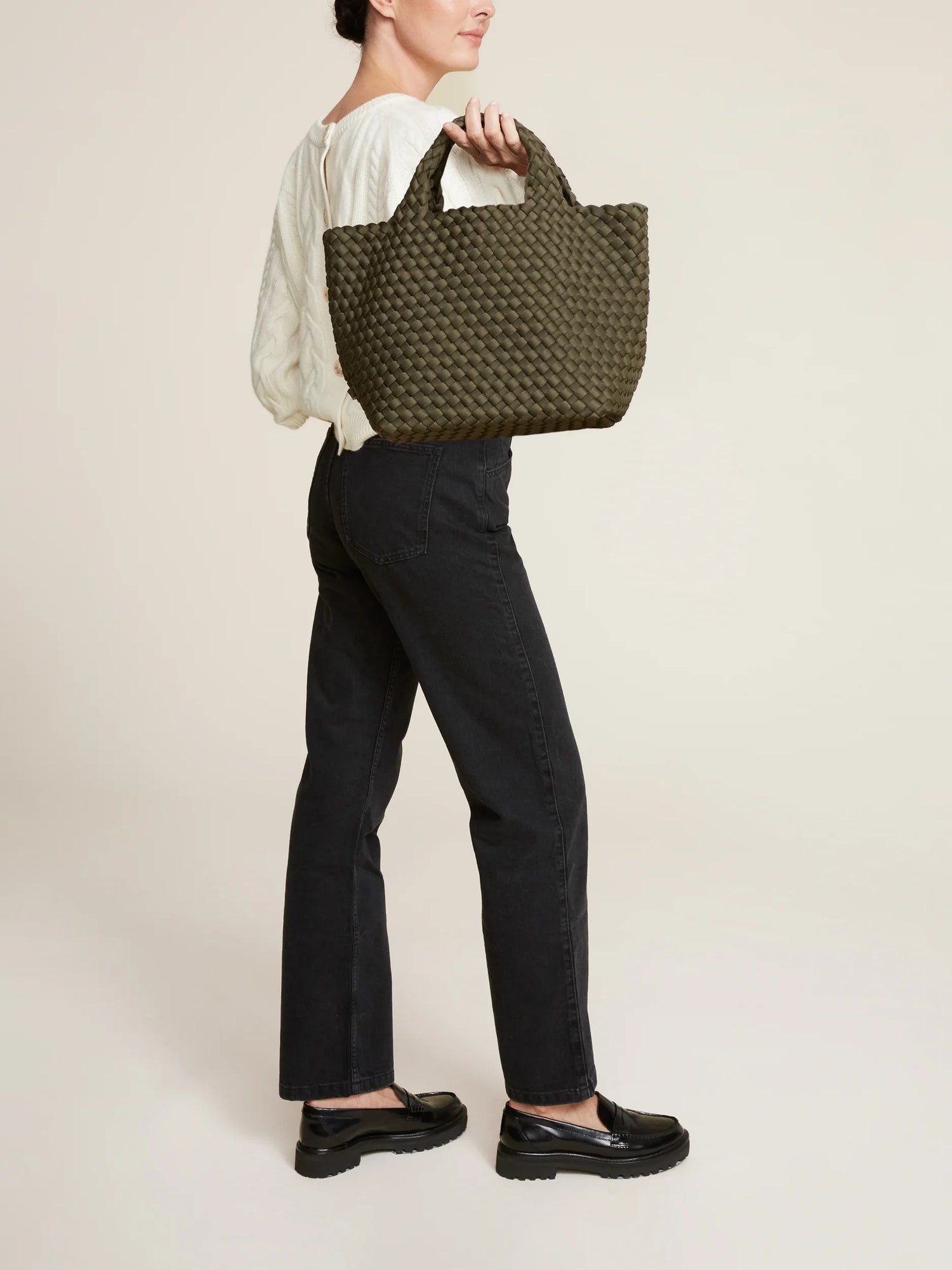 St Barths Medium Tote, olive