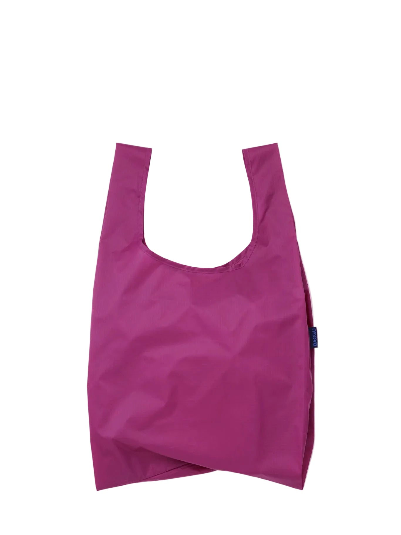 Purple reusable shopping bag on a white background