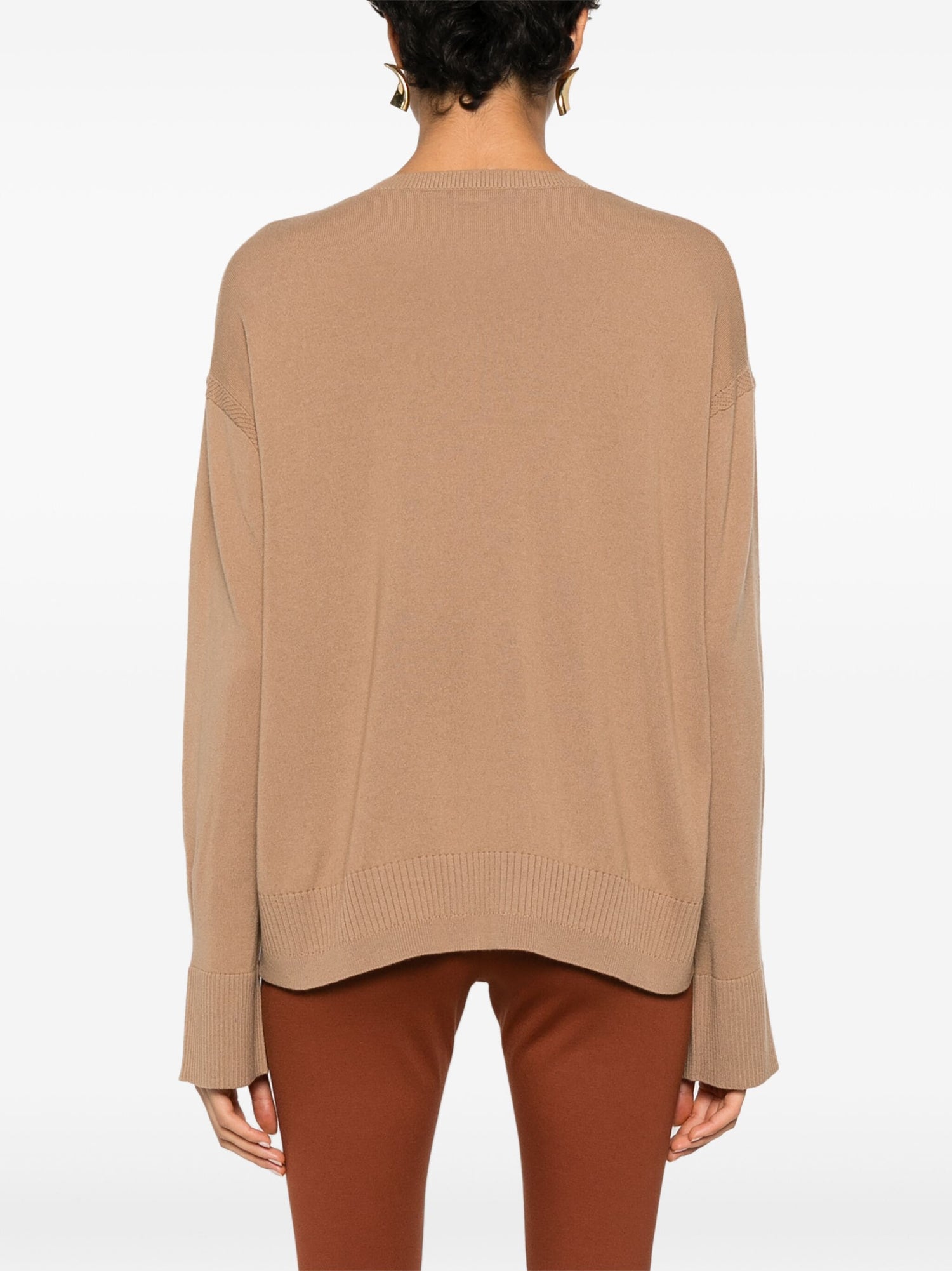 Iconics Split Cuff Merino Jumper, new camel