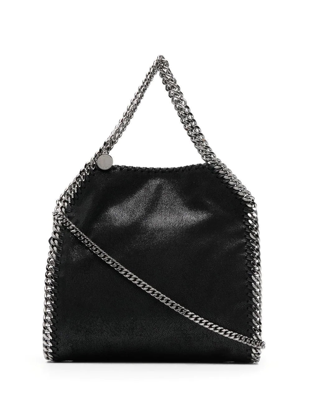 Stella_McCartney_Mini Tote Eco Shaggy Deer w/ silver chain, black