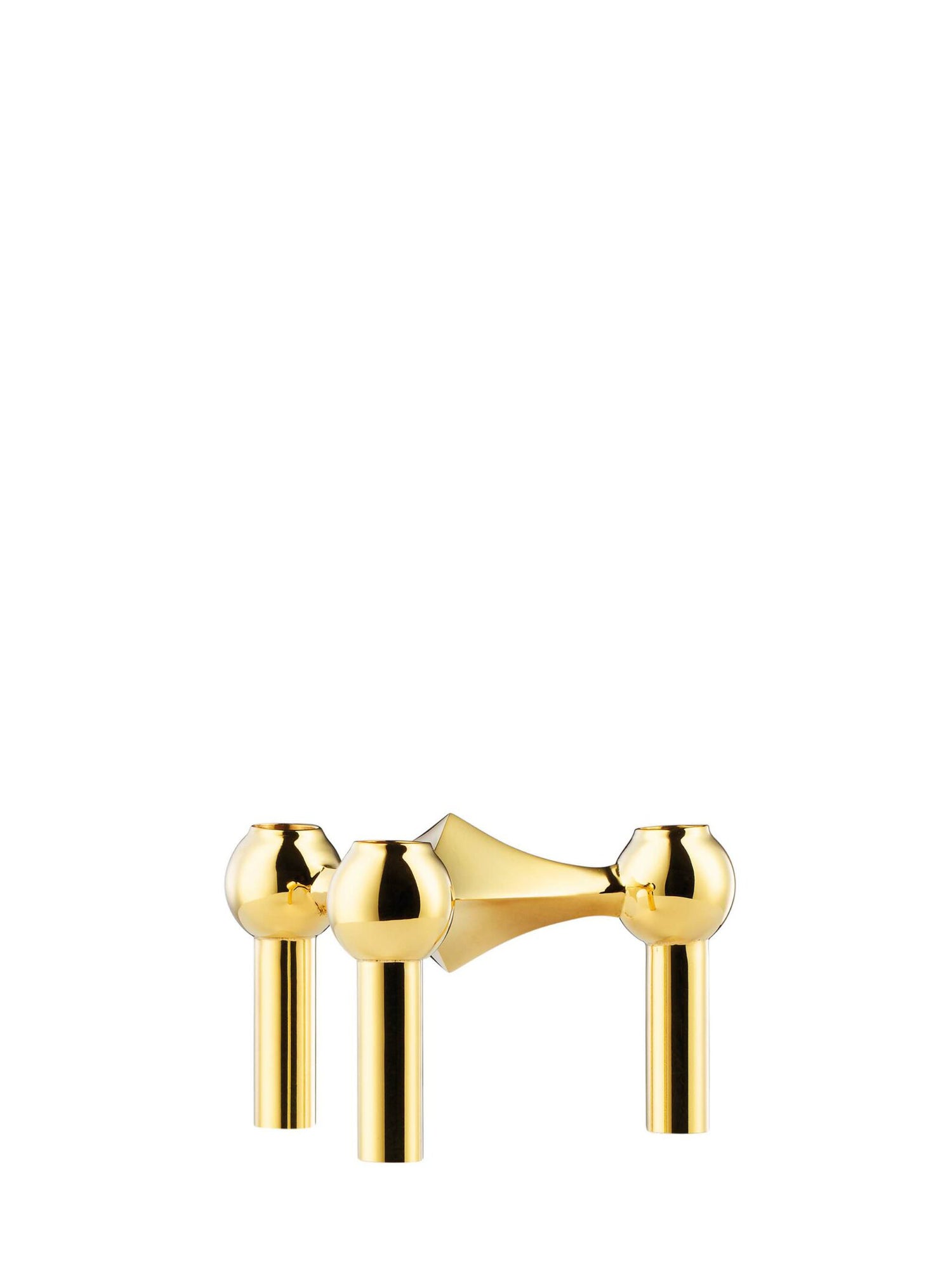 Nagel candle holder, solid brass