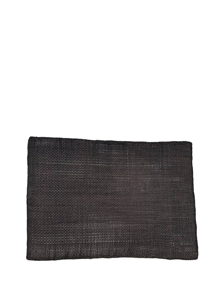 Straw placemat, black