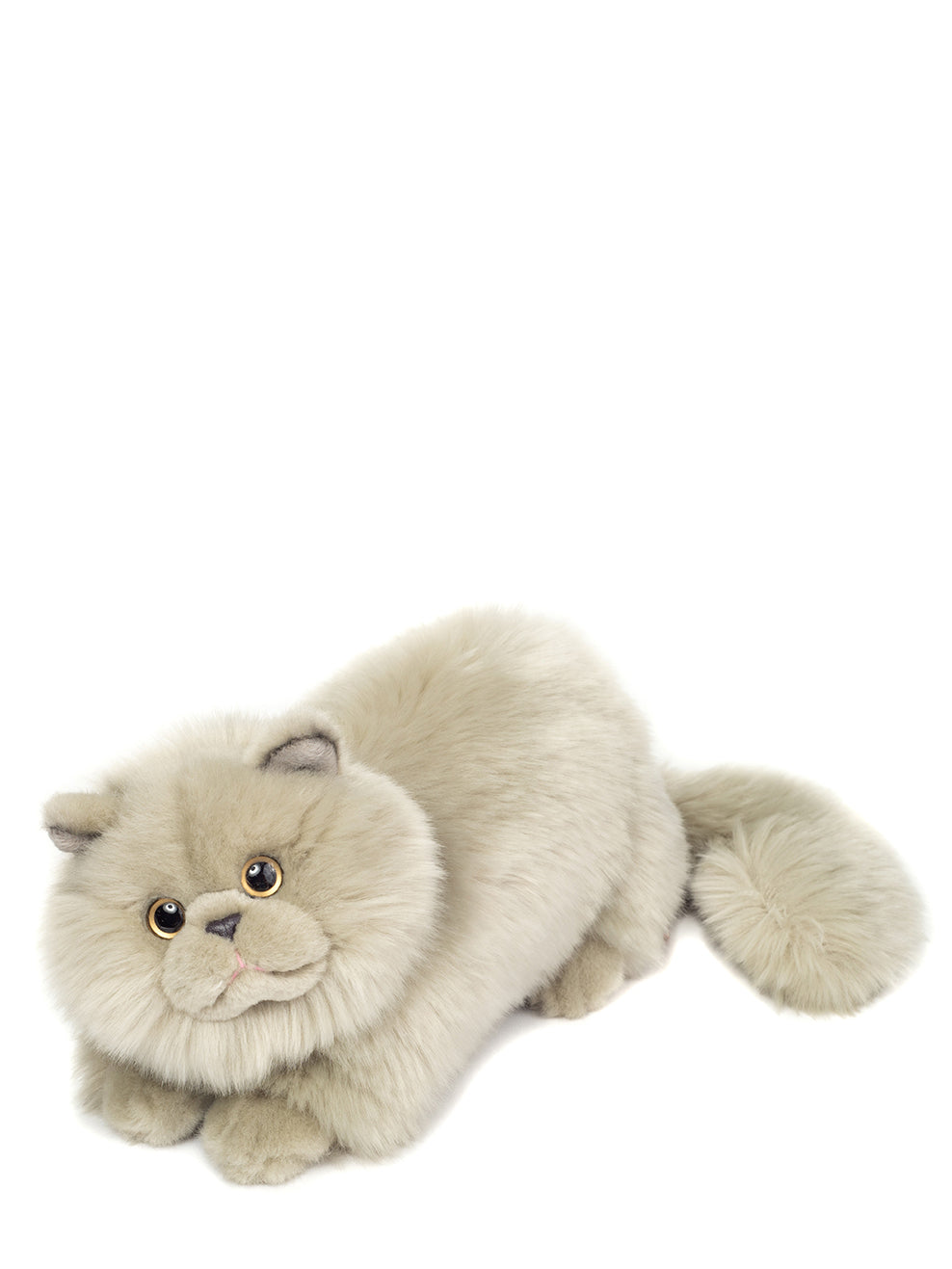 Lying Persian cat soft toy, grey (24 cm)