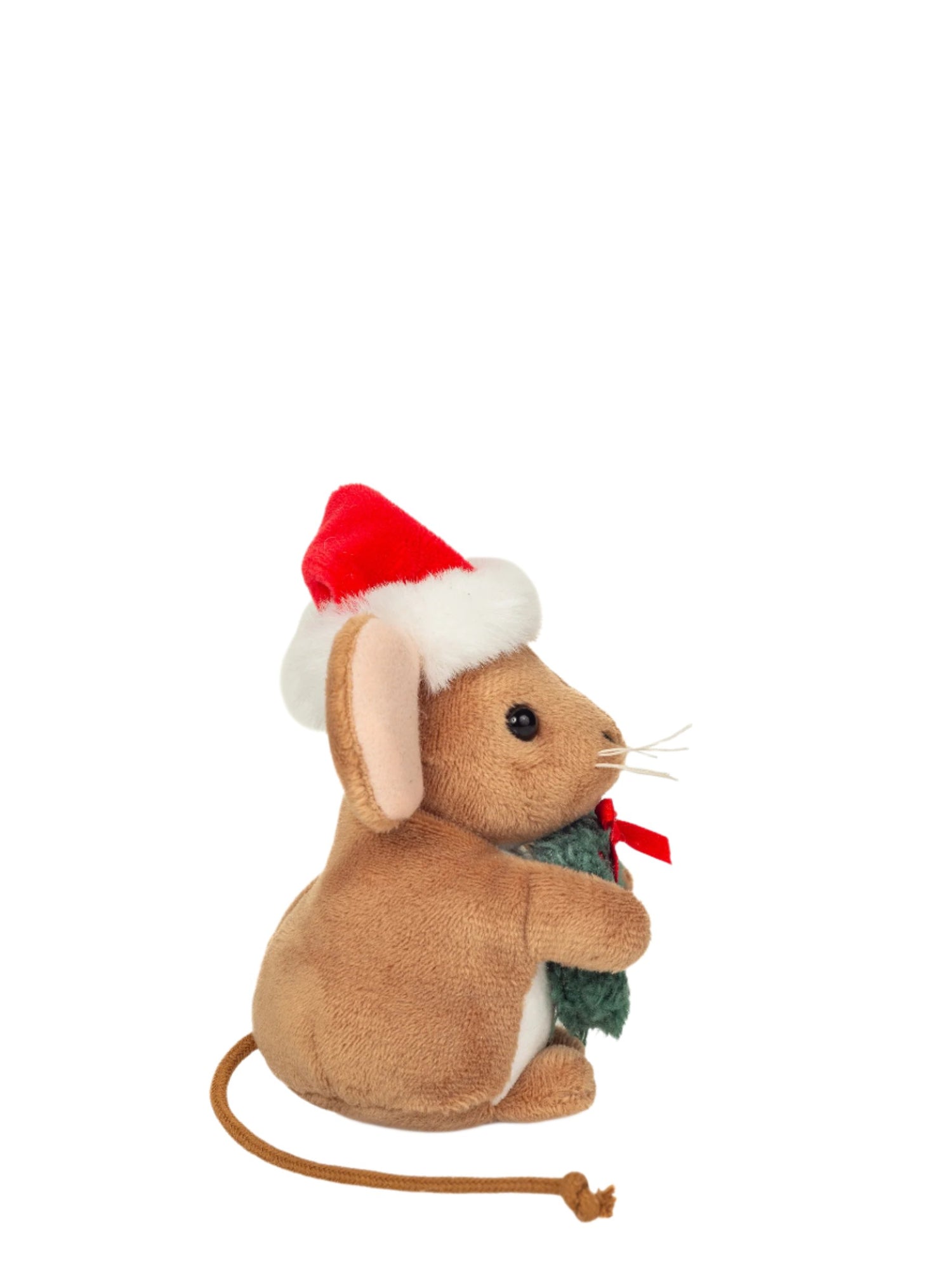 Christmas Mouse with wreath soft toy (11cm)