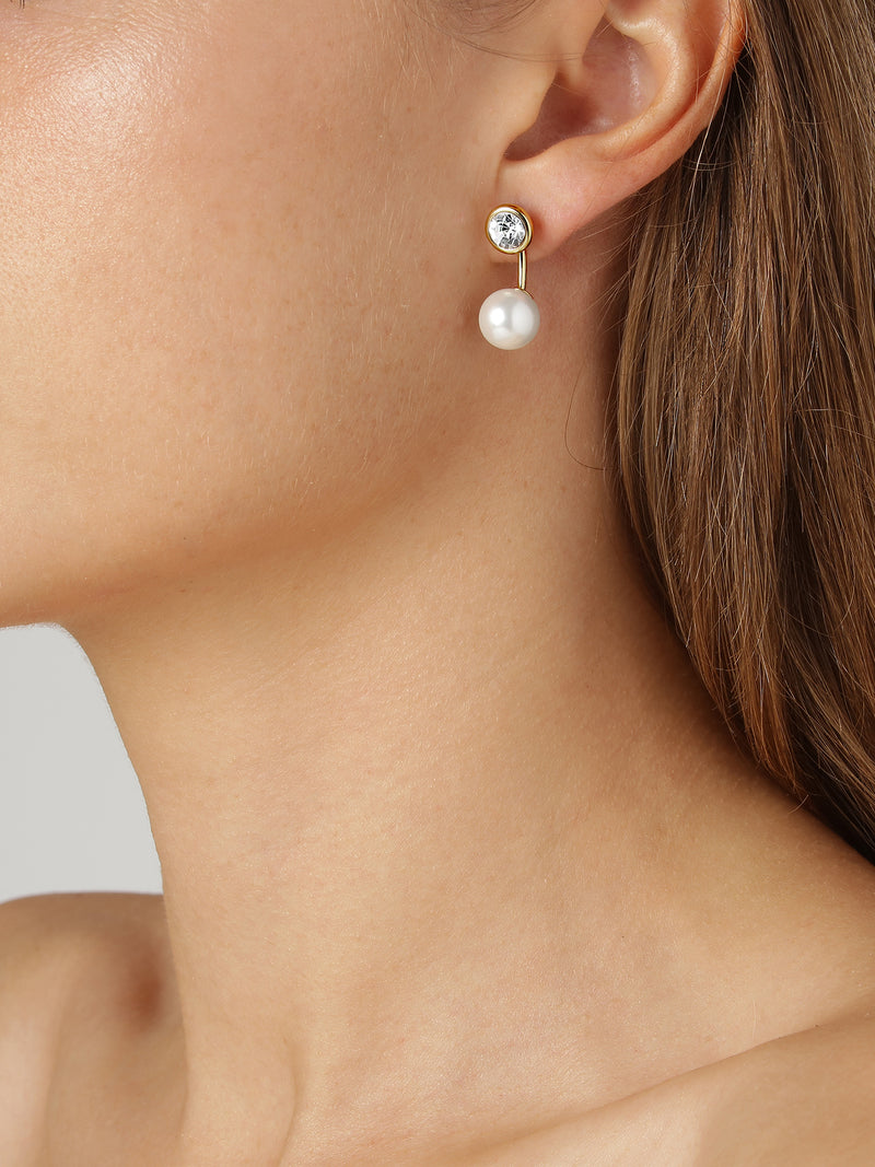 Toni SG pearl earrings, gold